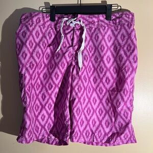 Women’s Kanu Surf Purple Printed Board Surf Shorts Size 10